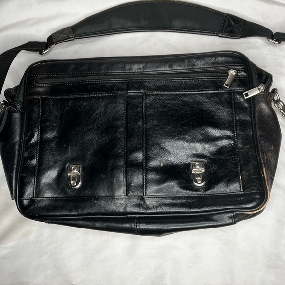 Wilson’s Leather vtg leather briefcase distressed - Picture 7 of 9